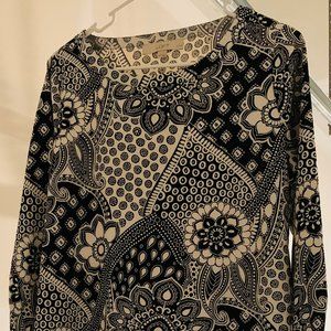 LOFT CASUAL GEOMETRIC DESIGN DRESS SIZE MEDIUM PETITE